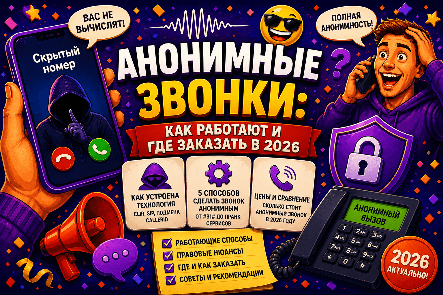 Анонимные звонки: как работают, безопасны ли и где заказать